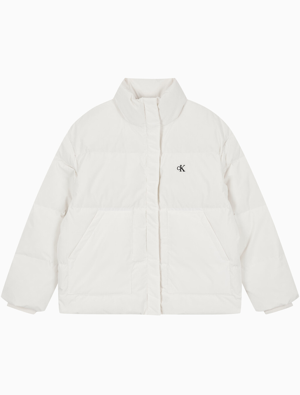 Buy 여성 숏 렝스 스탠드 카라 푸퍼 in color Ivory
