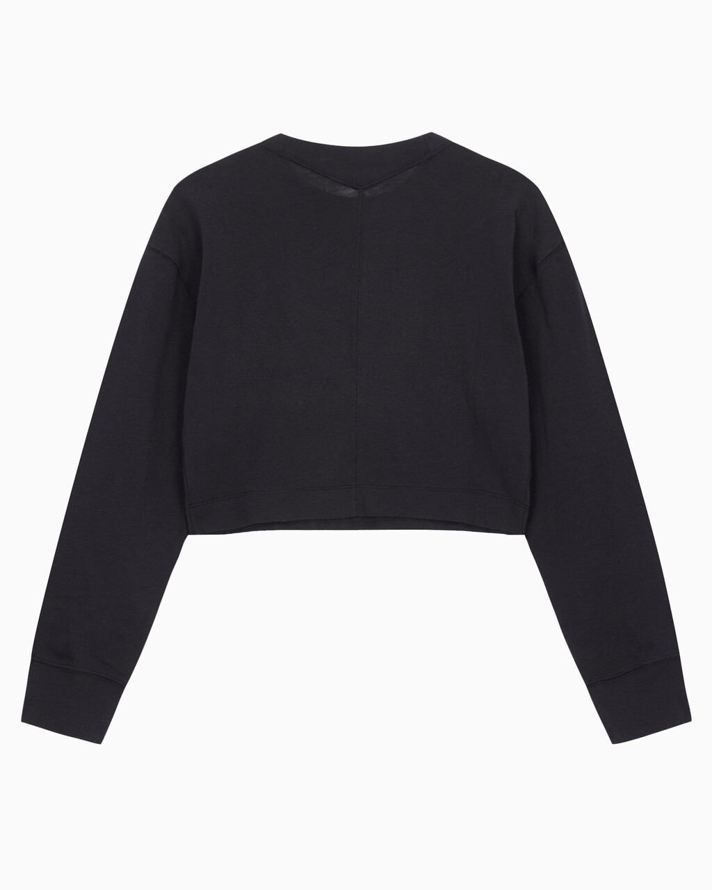Buy 여성 에센셜 크롭 긴팔 티셔츠 in color BLACK