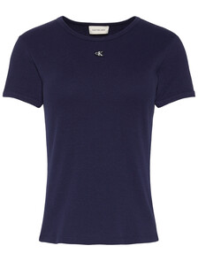 Buy 여성 모노그램 패치 슬림 와플 티 in color Evening Blue