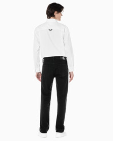 Buy 남성 블랙 90s 스트레이트핏 데님 in color WASHED BLACK LOGO LACE