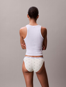 Buy 여성 모던로고 로우라이즈 비키니 in color Yellow Print