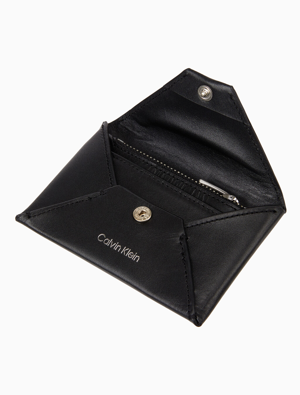 Buy 남성 CK 라인 인벨롭 카드 케이스 in color BLACK