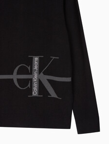 Buy 남성 스트라이프 CK 로고 코튼 가디건 in color CK BLACK
