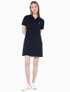 Buy 여성 CK 로고 폴로 반팔 원피스 in color NIGHT SKY
