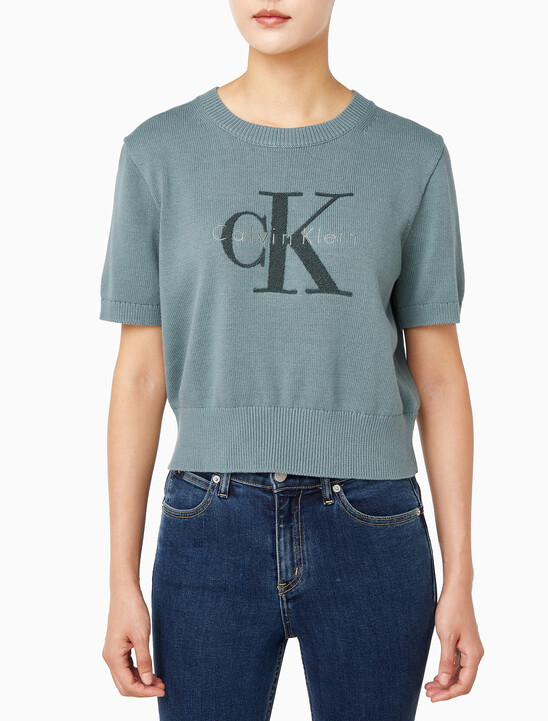 여성 청키 코튼 그래픽 풀오버