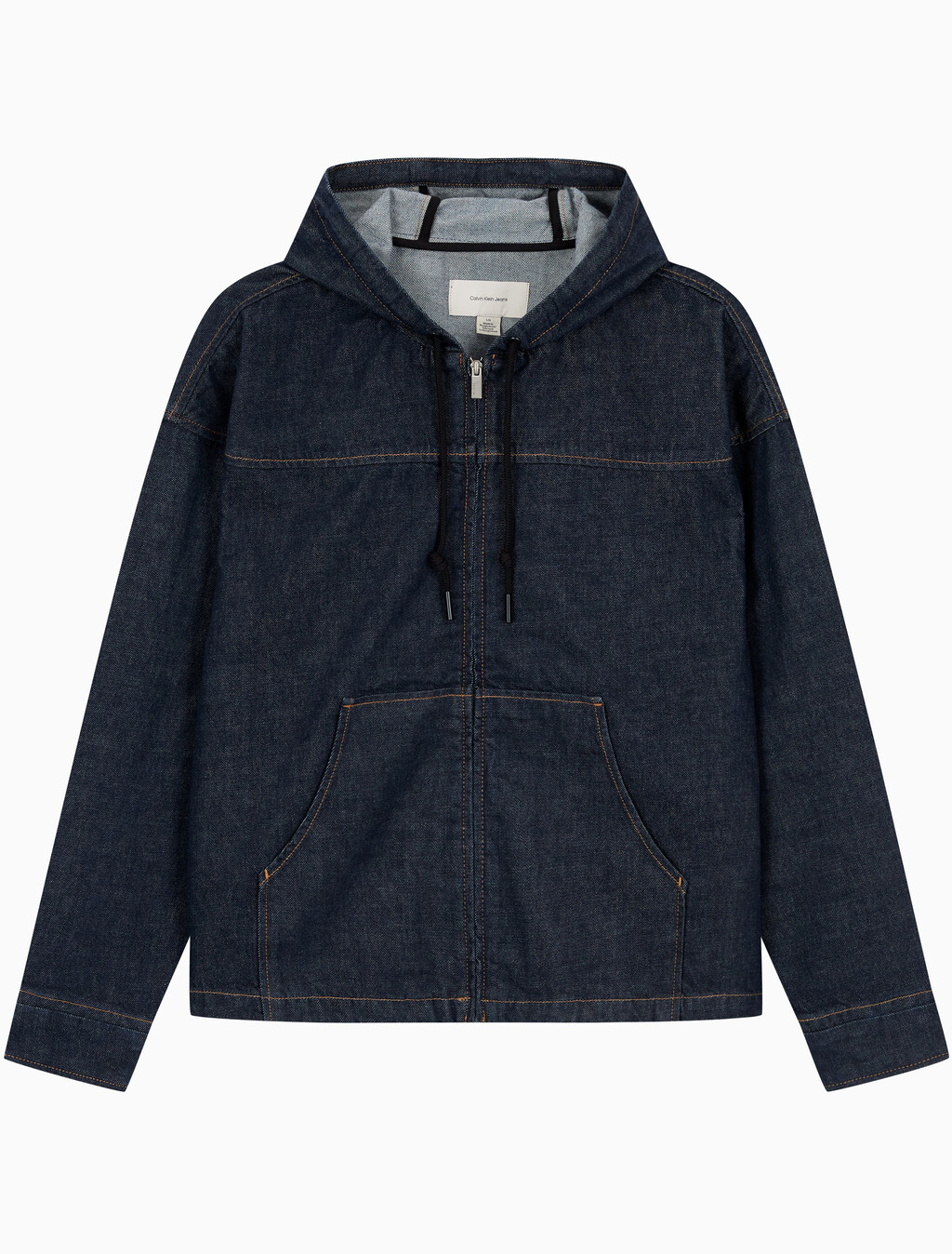 Buy 남성 린스 데님 집업 후디 자켓 in color Dark Blue