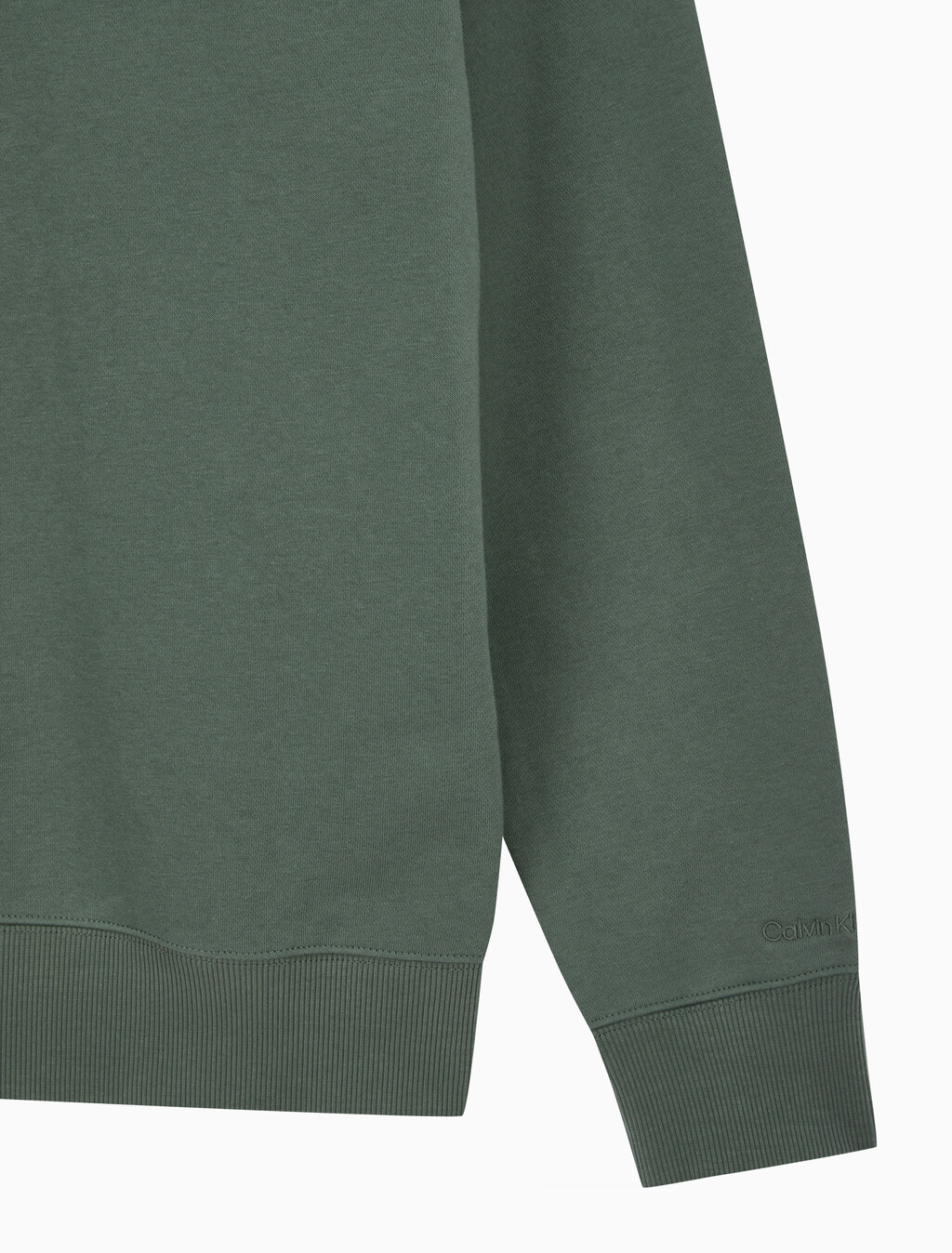 Buy 남성 레귤러핏 CK 뱃지 로고 기모 스웨트셔츠 in color KHAKI