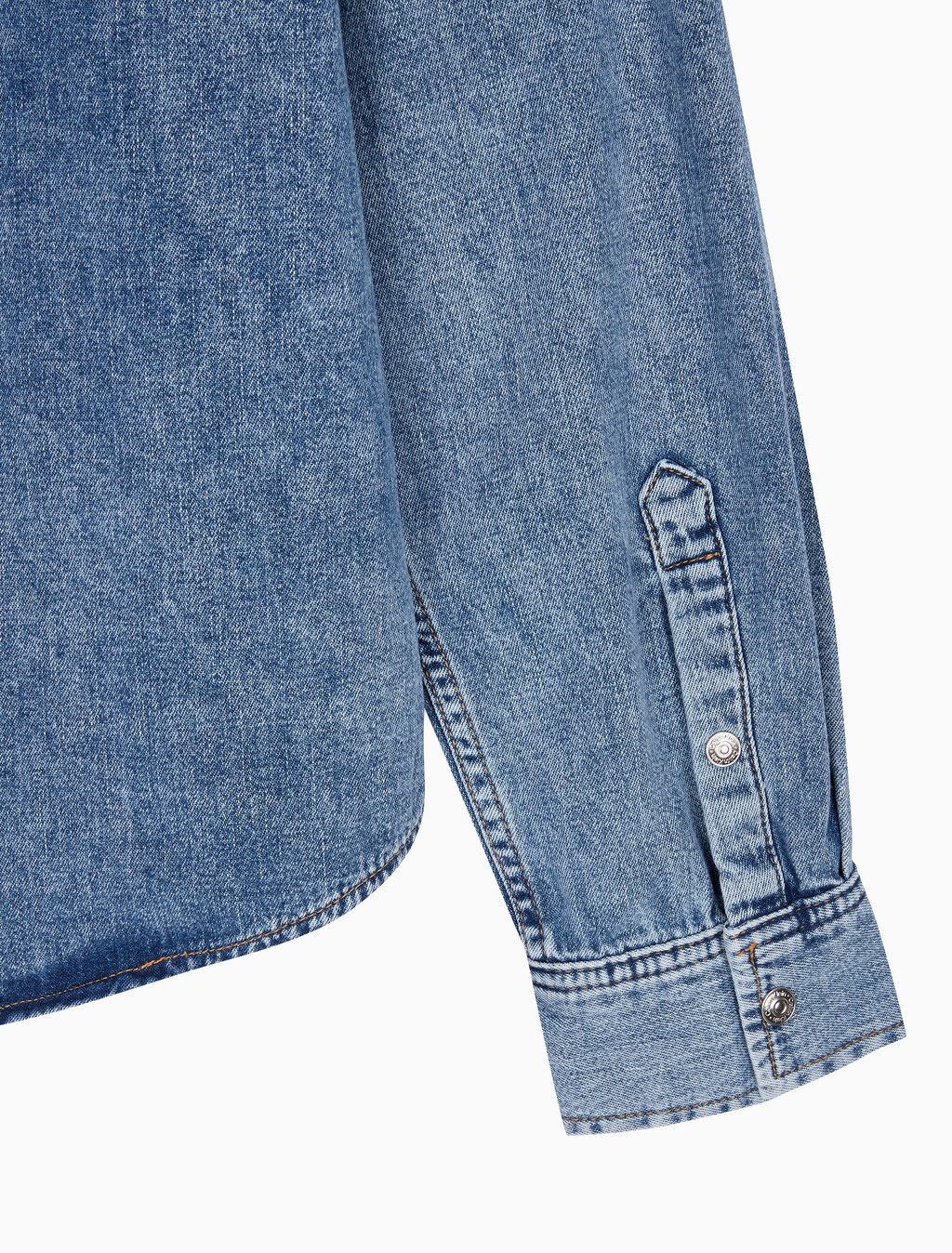 Buy 남성 레귤러핏 미드블루 데님 셔츠 in color CHALKY BLUE