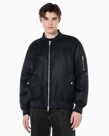 Buy 남성 후디 보머 다운 자켓 in color CK BLACK
