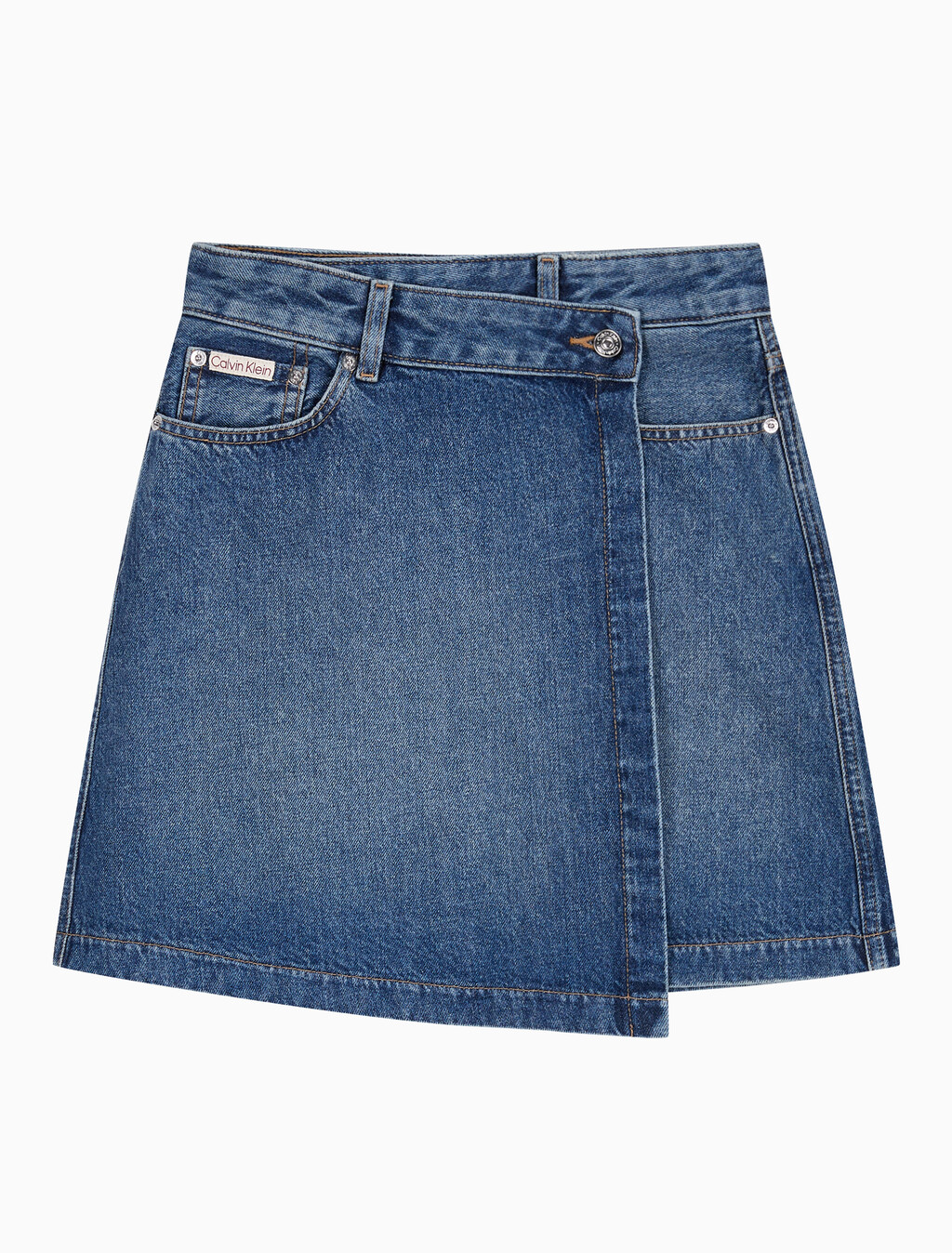 Buy 여성 데님 미니 랩 스커트 in color denim