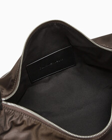 Buy 여성 CKJ 나일론 체인 미디움 숄더백 in color DARK CHESTNUT IRIDESCENT