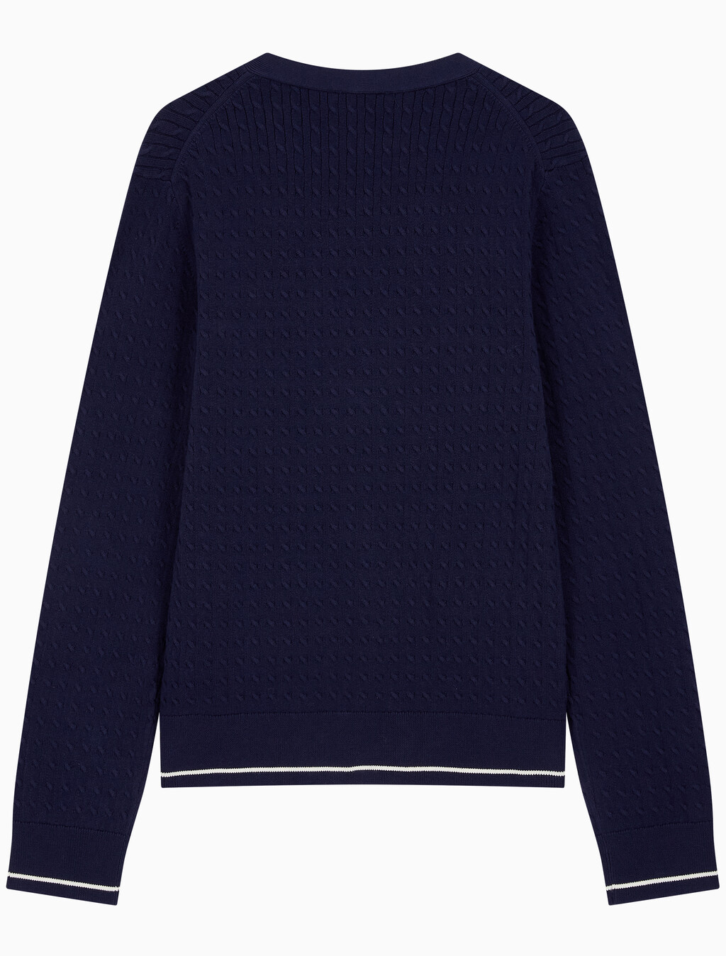 Buy 여성 우븐라벨 케이블 가디건 in color Evening Blue