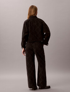 Buy 여성 돌먼 트러커 CK 니들 펀치 블랙 데님 자켓 in color CK WORN BLACK