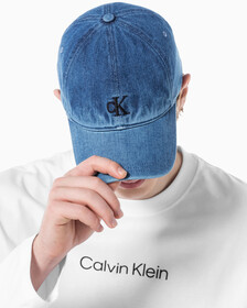 Buy 남녀공용 CKJ 데님 볼캡 in color DENIM