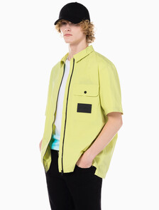 Buy 남성 포플린 집업 반팔셔츠 in color YELLOW SAND