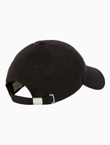 Buy 남녀공용  라지 레이어드 모노그램 자수 로고 볼캡 in color BLACK