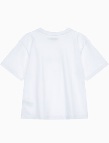 Buy 여성 릴렉스드 스탠다드로고 크루넥 반팔 티셔츠  in color BRILLIANT WHITE