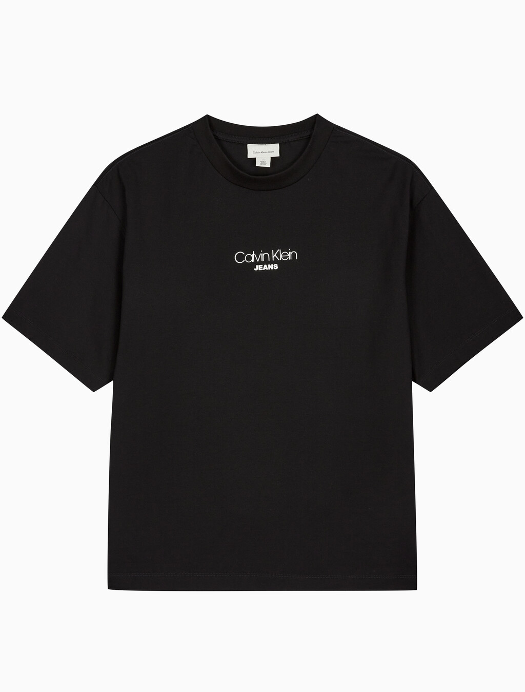 Buy 남성 릴렉스핏 CKJ 그래픽 반팔 티셔츠 in color BLACK
