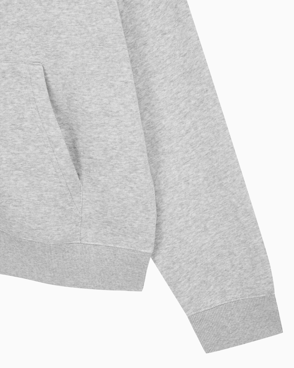 Buy 남녀공용 릴렉스핏 모노그램 집업 후디 in color LIGHT GREY HEATHER