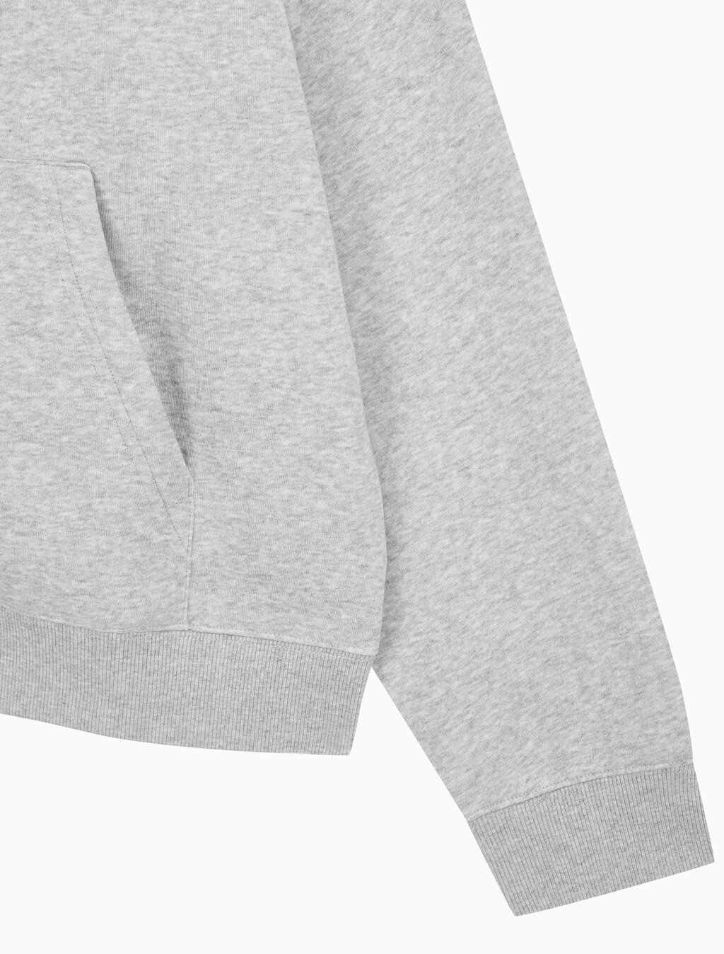 Buy 남녀공용 릴렉스핏 모노그램 집업 후디 in color LIGHT GREY HEATHER