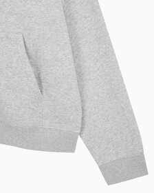 Buy 남녀공용 릴렉스핏 모노그램 집업 후디 in color LIGHT GREY HEATHER