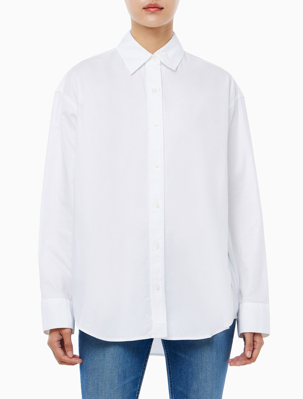Buy 여성 옥스퍼드 롱슬리브 셔츠 in color BRIGHT WHITE