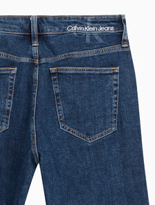 Buy 남성 90's 스트레이트핏 기모 미드블루 데님 in color MID BLUE BACK EMBRO