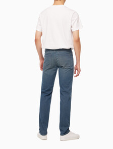 Buy 남성 바디핏 블루그레이 데님 in color GREY STEPPED RELEASE HEM