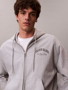 Buy 남성 프리미엄 테리 후드 집업 스웻셔츠 in color HEROIC GREY HEATHER