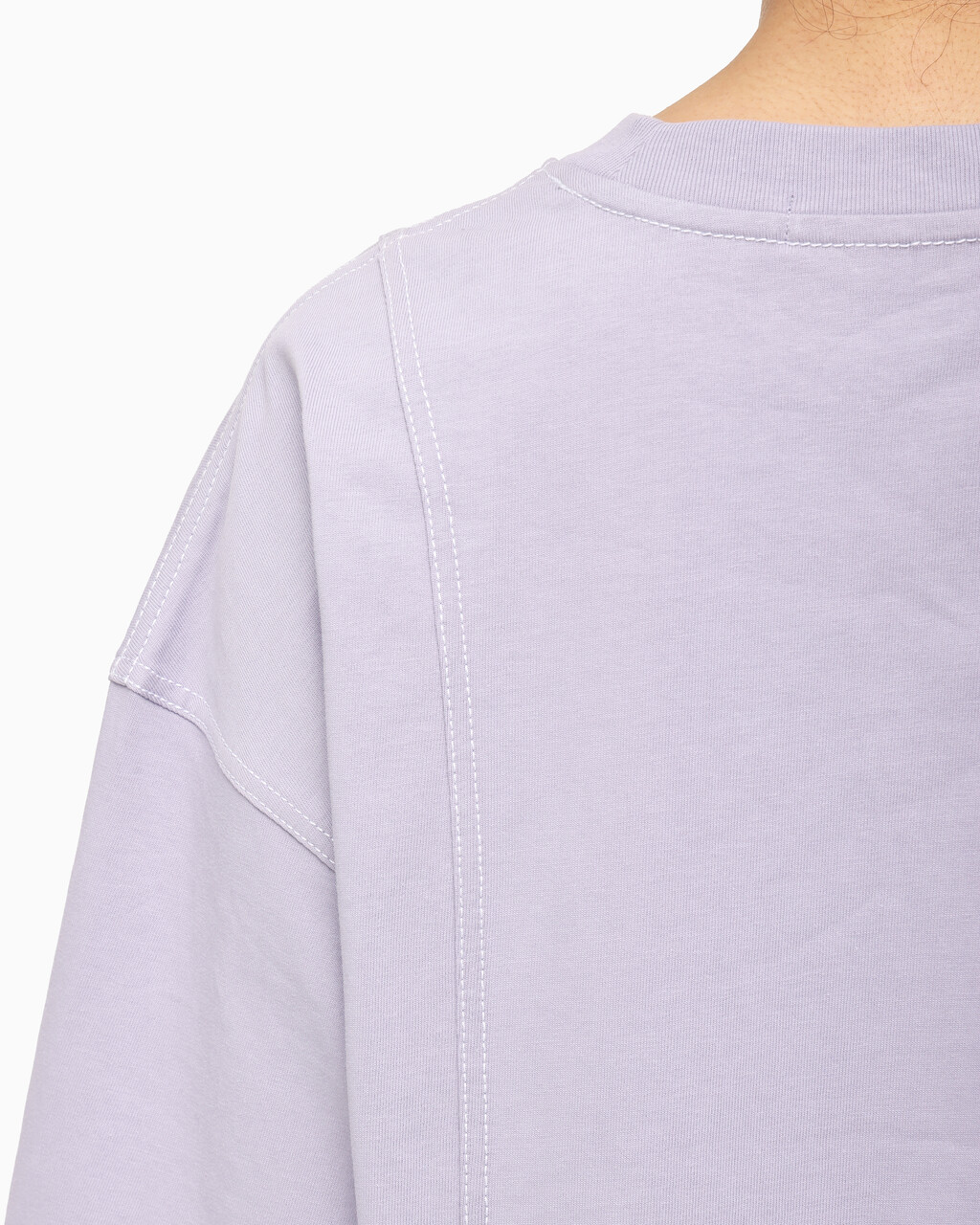 Buy 여성 패션 오버핏 크롭티 in color LAVENDER
