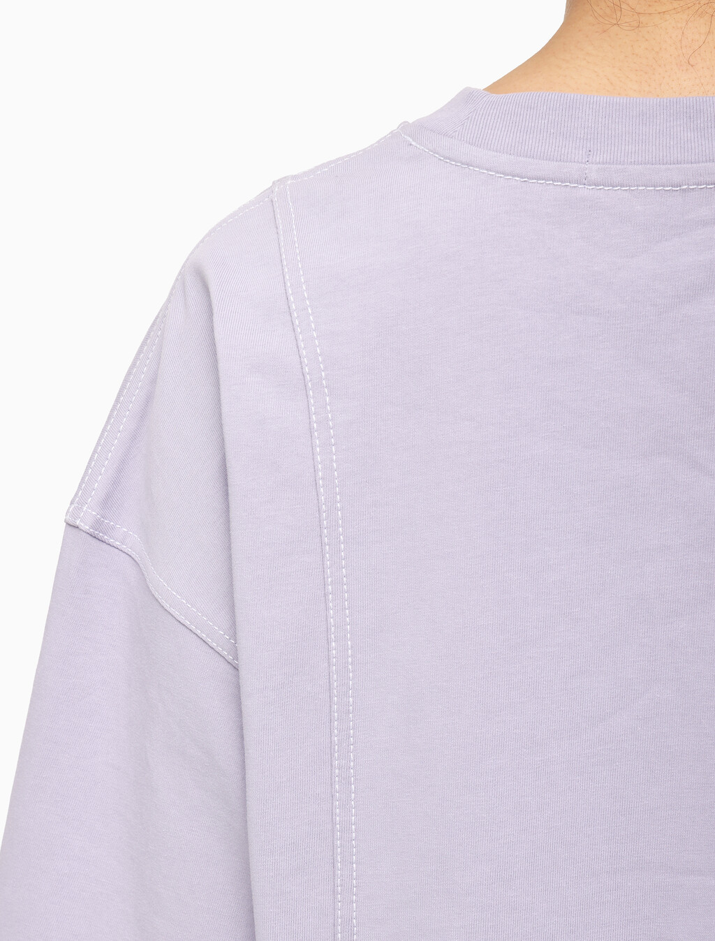 Buy 여성 패션 오버핏 크롭티 in color LAVENDER
