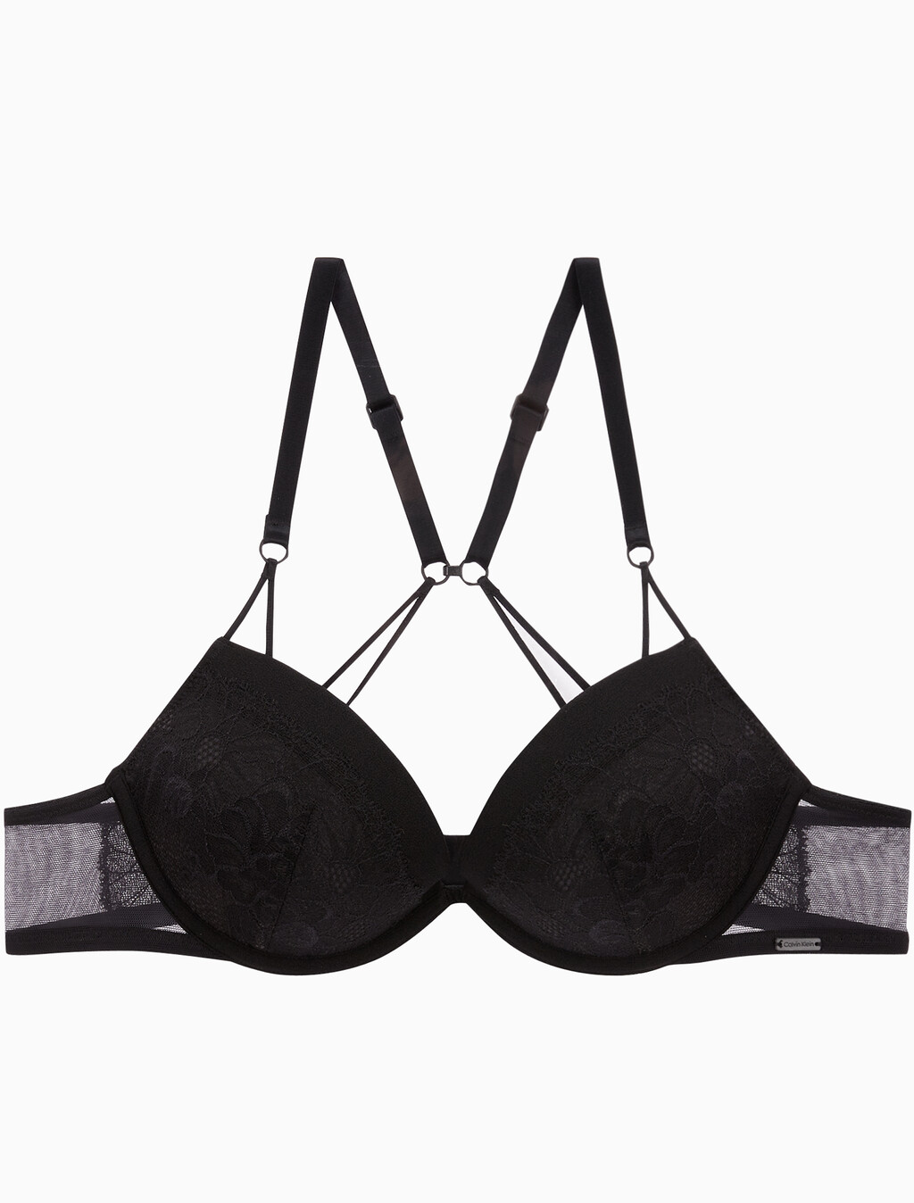 Buy 여성 CK 블랙 브라이덜 AF 플런지 푸쉬업 브라(ADD A SIZE) in color BLACK