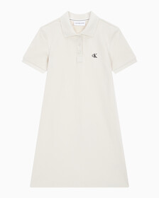 Buy 여성 CK 로고 폴로 반팔 원피스 in color BLUR FLORAL_BLACK