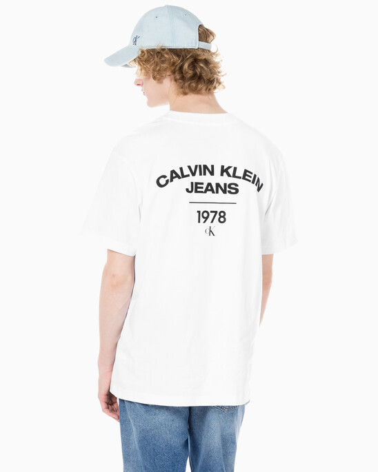 남성 1978 백 커브드 로고 반팔 티셔츠