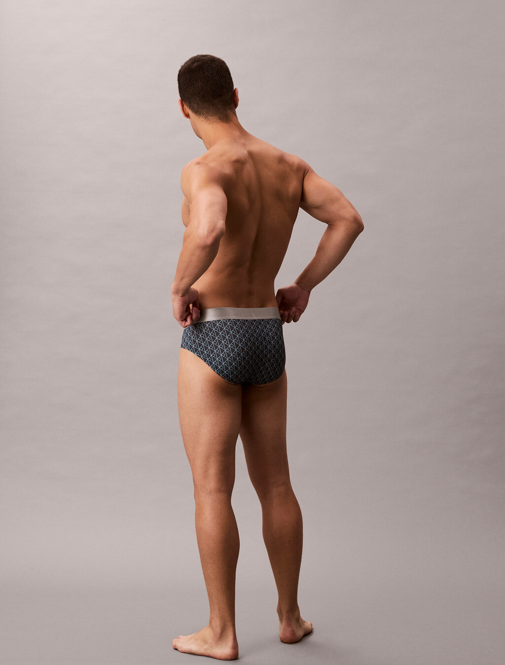 Buy 남성 브러시드 마이크로파이버 스트레치 힙브리프 in color Blue