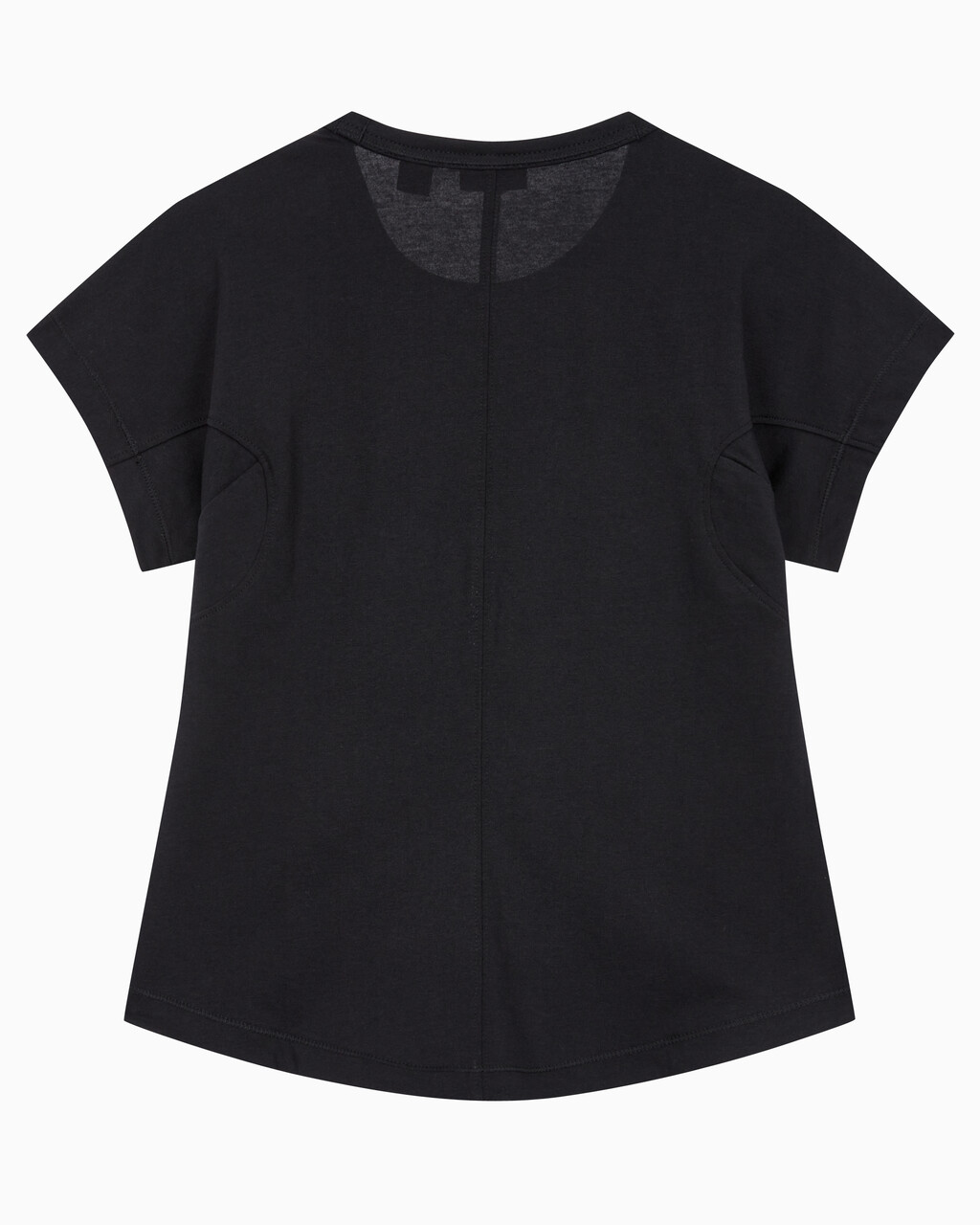 Buy 여성 슬림핏 숏 슬리브 티셔츠 in color BLACK