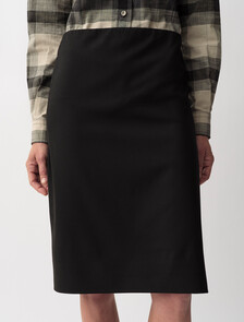 Buy LUNA WOMENS KNEE LENGTH SKIRT in color BLACK