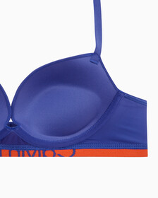Buy 여성 퓨쳐 쉬프트 마이크로 AF 푸쉬업 브라 in color SPECTRUM BLUE/SPICY ORANGE