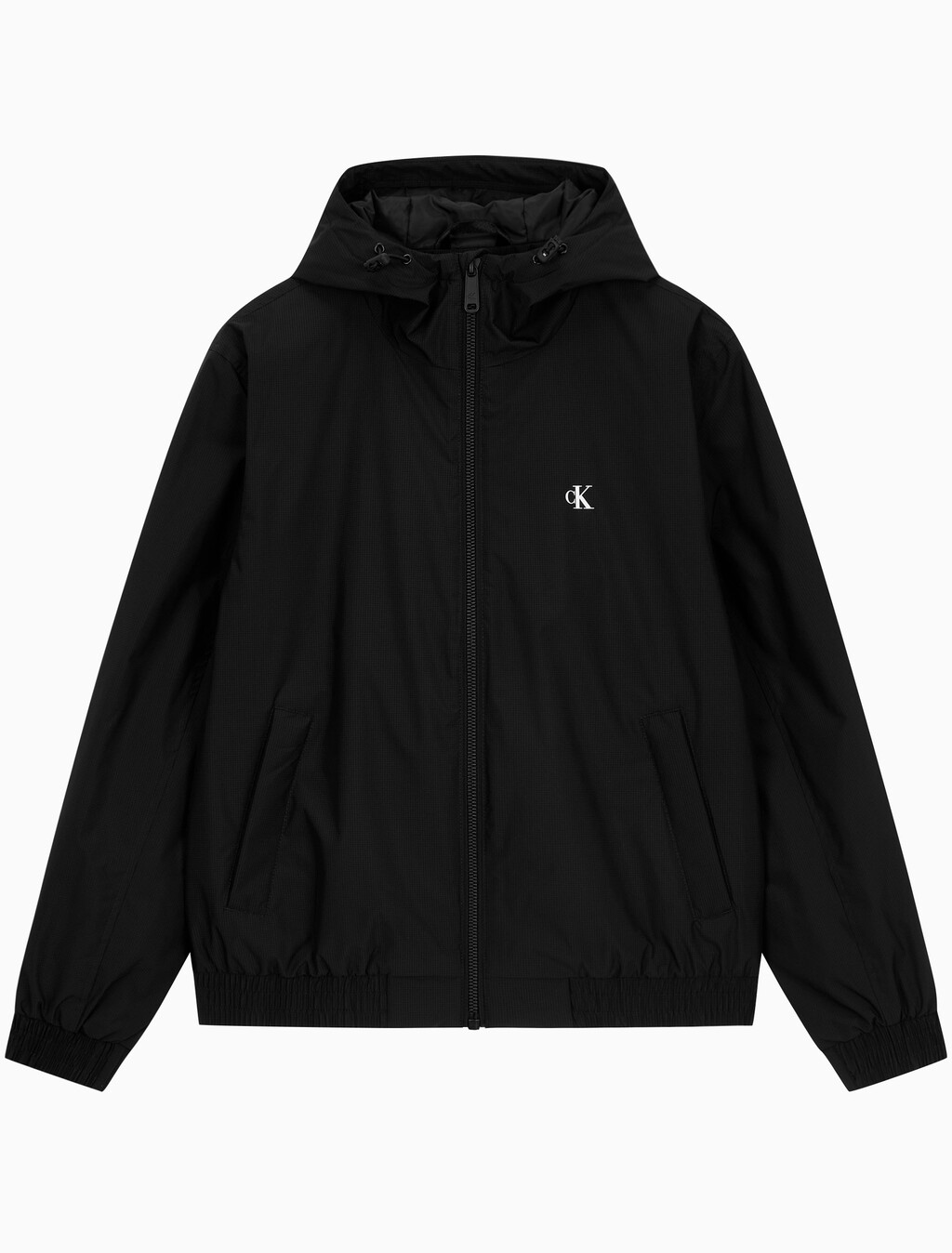 Buy 남성 후드 립스탑 해링턴 자켓 in color BLACK