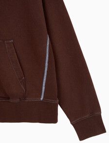 Buy 남성 워시드 프리미엄 빈티지 로고 후드집업 in color Rich Brown