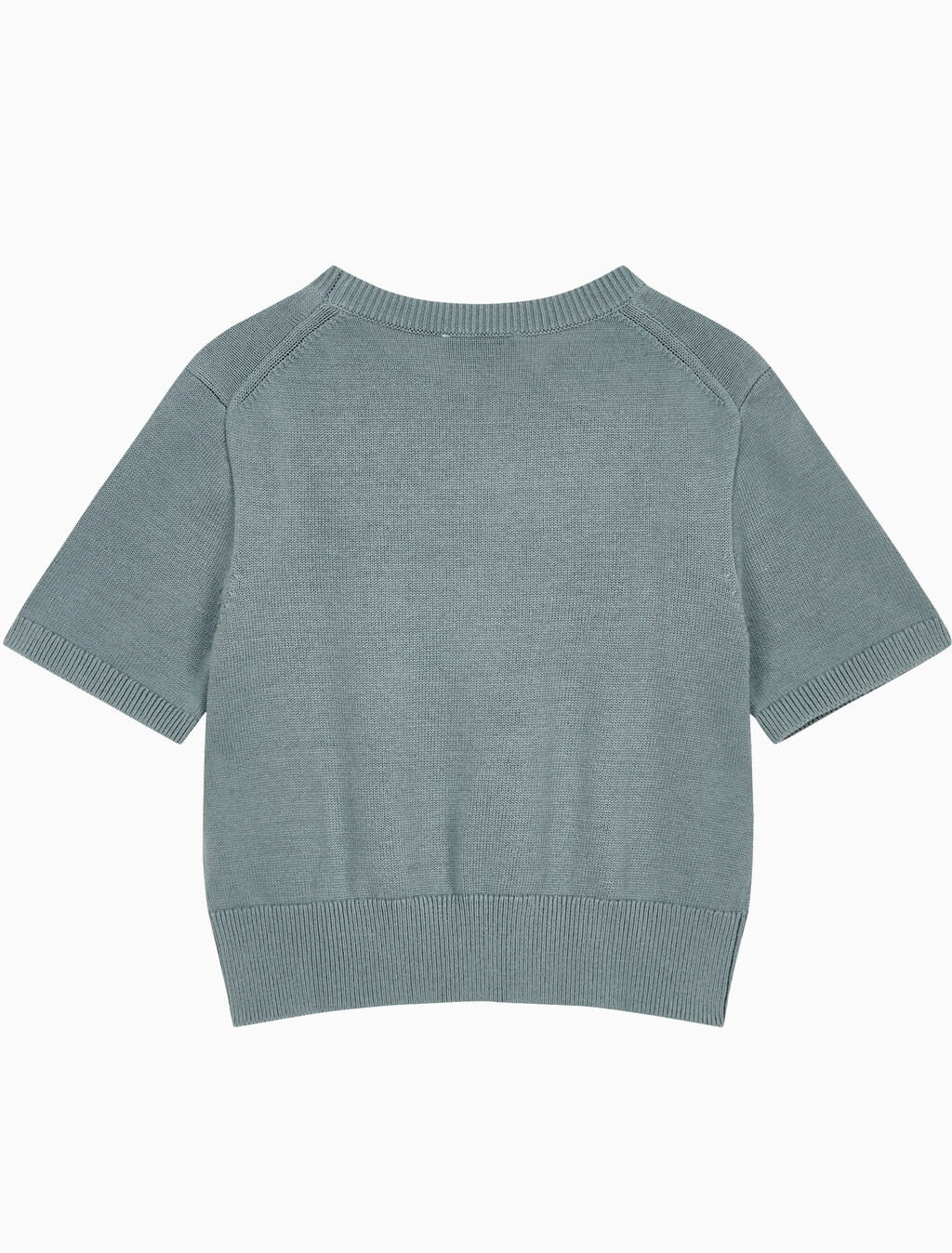 Buy 여성 청키 코튼 그래픽 풀오버 in color Mid Green