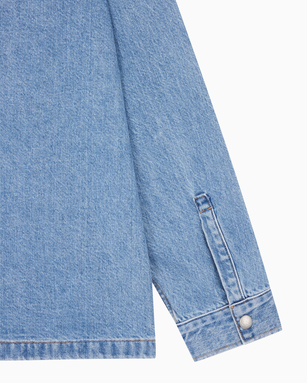Buy 남성 박시 루즈핏 라이트블루 데님 셔츠 in color 028A CHALKY BLU