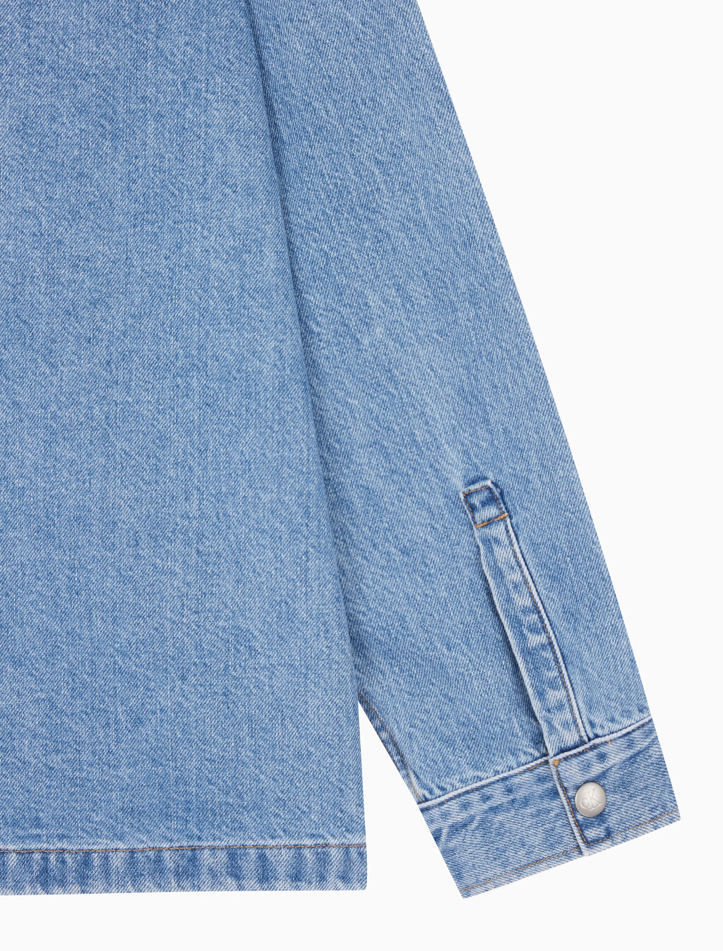 Buy 남성 박시 루즈핏 라이트블루 데님 셔츠 in color CHALKY BLUE