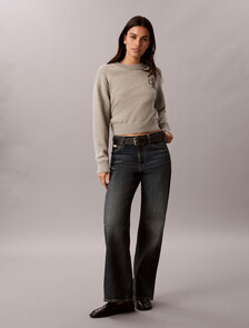 Buy 여성 테리 모노고로 스웨터 in color GREY HEATHER