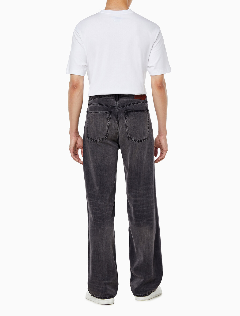 Buy 남성 배기핏 차콜 블랙 텐셀 데님 in color CHARCOAL ASH