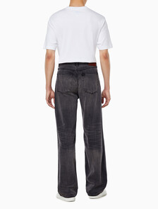 Buy 남성 배기핏 차콜 블랙 텐셀 데님 in color CHARCOAL ASH