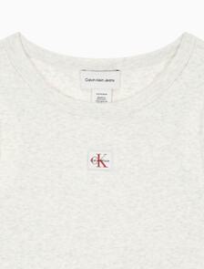 Buy 여성 우븐라벨 베이비립 탱크 in color VANILLA HEATHER