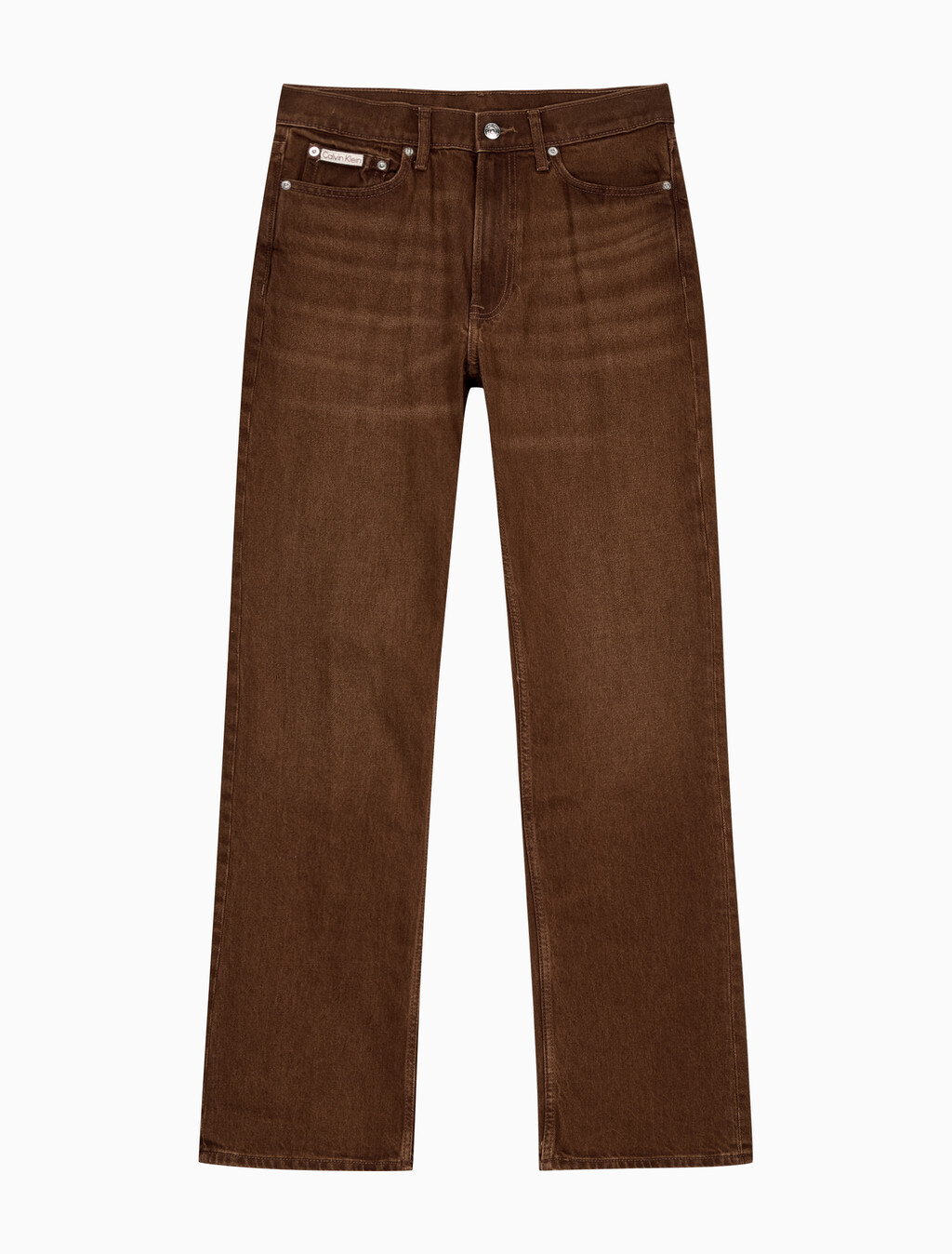 Buy 남성 부츠컷 레드 브라운 데님 in color red brown