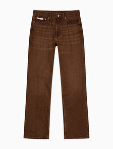 Buy 남성 부츠컷 레드 브라운 데님 in color red brown