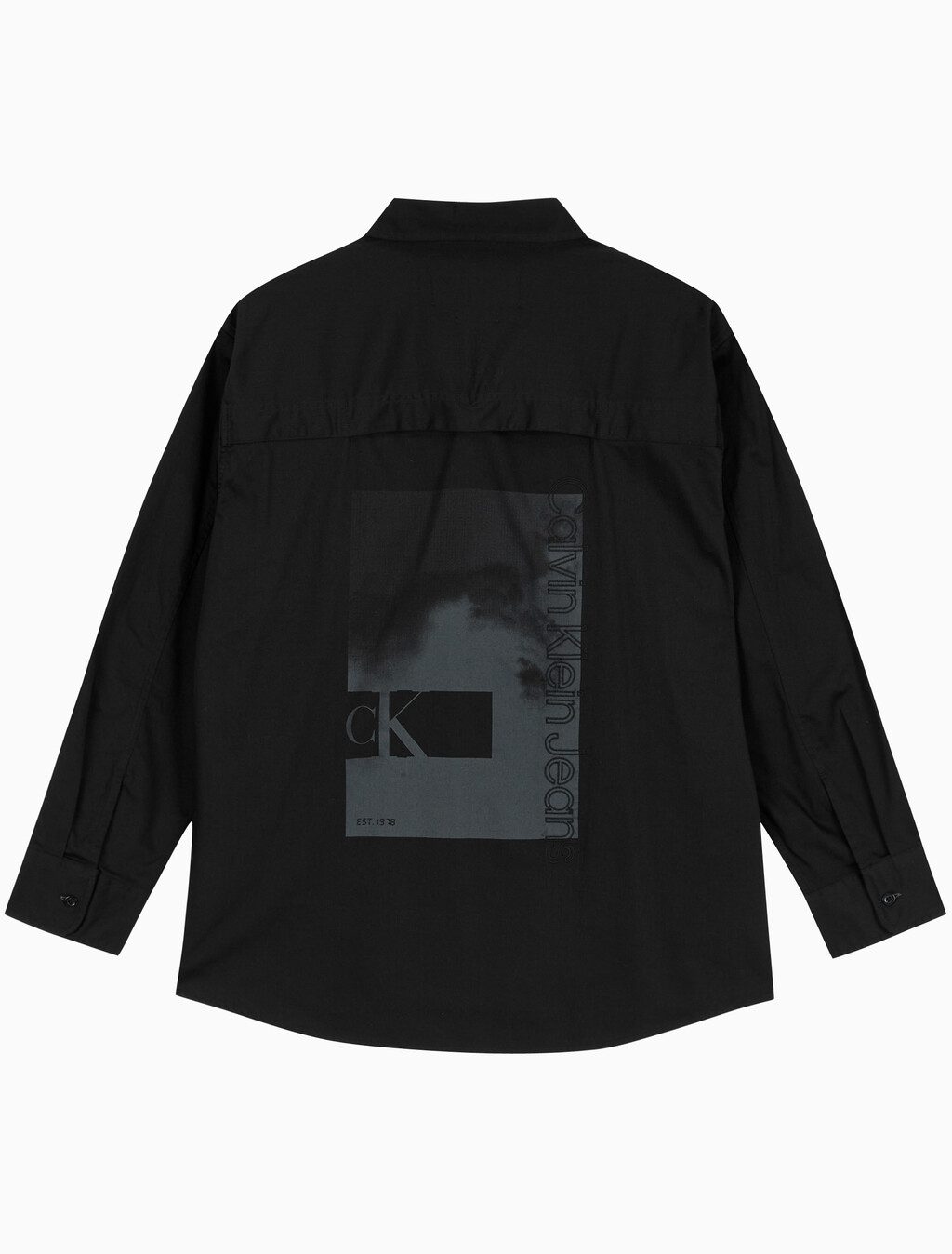 Buy 남성 그래픽 옥스포드 우븐 셔츠 in color CK BLACK